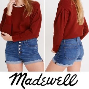Madewell High Rise Button Fly Jean Shorts